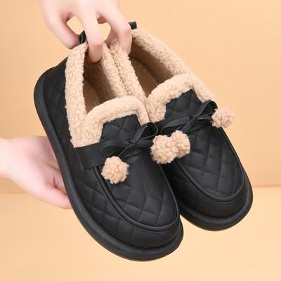Зимние новые женские хлопковые туфли Пекин 2025, бархатные утолщенные нескользящие теплые туфли для мам, модные хлопковые туфли Doudou в корейском стиле