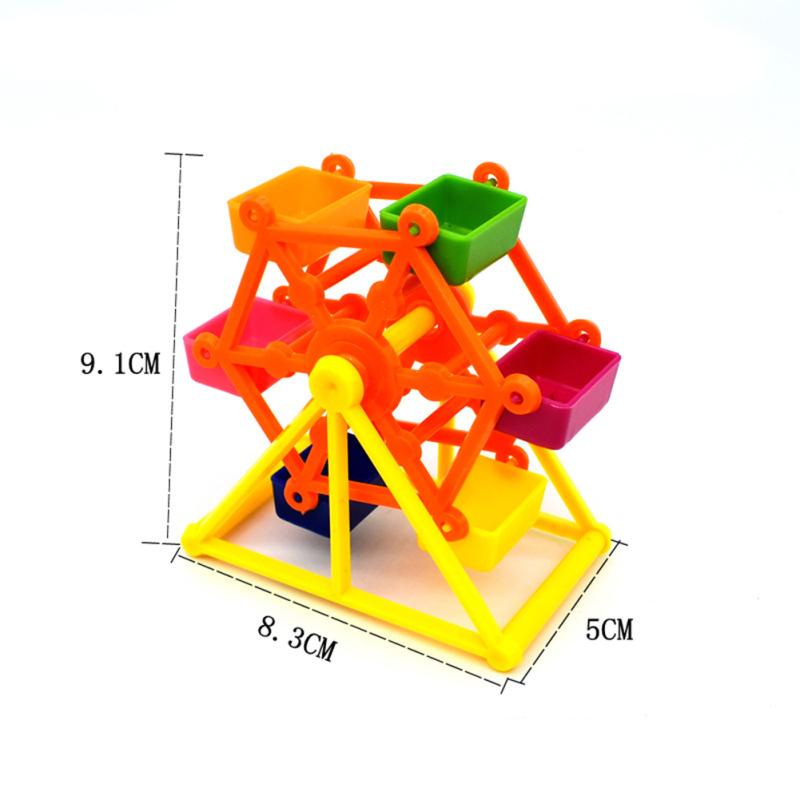 Игрушка для сбора попугая, красочная вращающаяся ветряная мельница, защита от укусов, грызущая обучающая коробка для еды, забавная птица, стресс