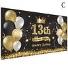 11 стилей Bday Party Decor Happy Birthday Backdrop Birthday Flag Balloons 18th 30th