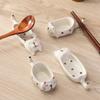 Kitchen Tableware Ceramic Dipping Bowls Seasoning Plate Cute Animal Cat Shape Tableware Soy Sauce Vinegar Snack Dish