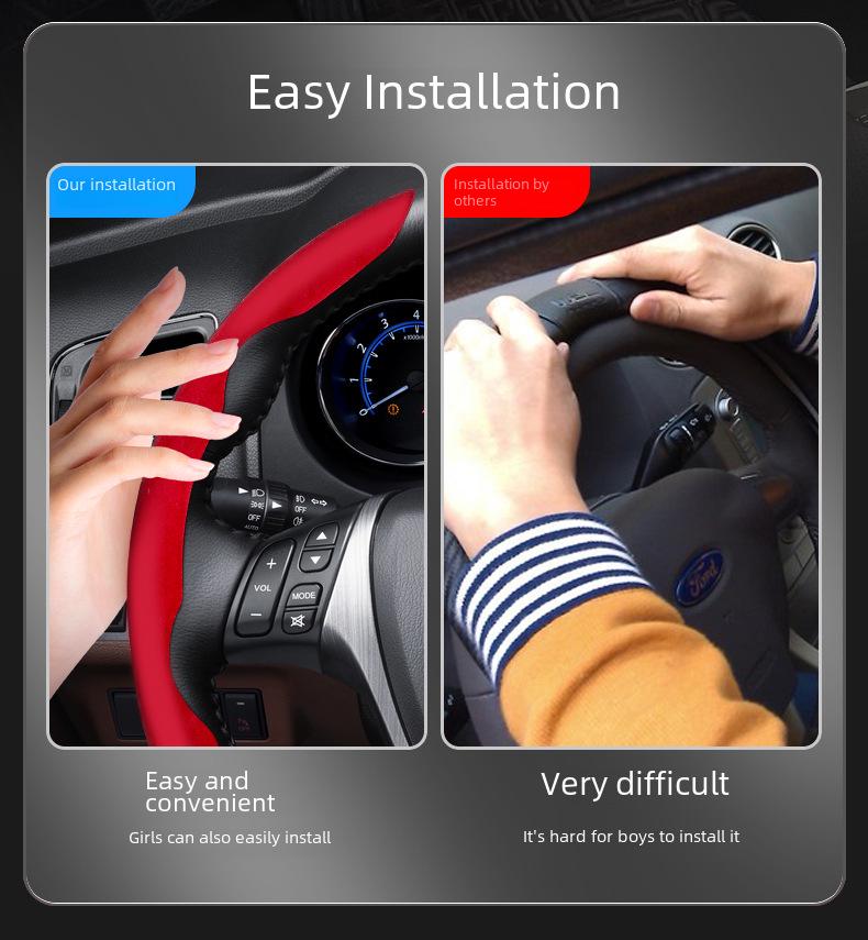 Ультратонкий замшевый чехол на руль для мужчин и женщин - впитывающий, нескользящий, всесезонный универсальный чехол на ручку