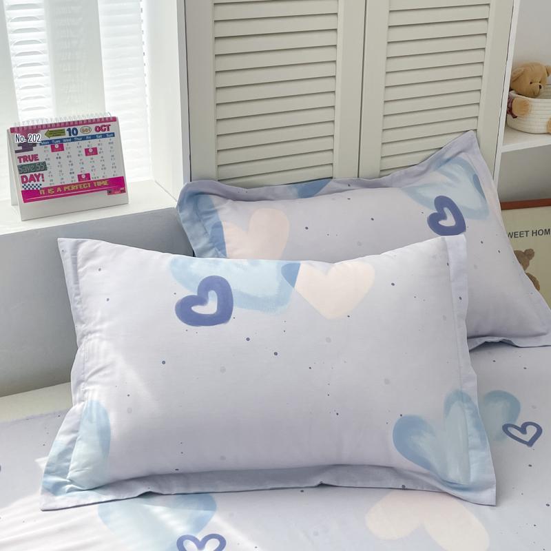 100% Cotton Twill Pillowcase Set - 2 Pieces, 48x74cm, Suitable for Single Student Dormitory.