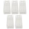 5Set 40‑Hole Plastic Test Tube Rack Assembled Detachable Sample Bottle Rack Holder for Laboratory 20x20mm