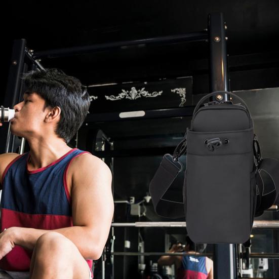 Сумка для бутылки с водой на магните объемом 1,55 л с регулируемым шнурком, водонепроницаемая, для походов, путешествий, держатель для питьевой бутылки, сумка для хранения