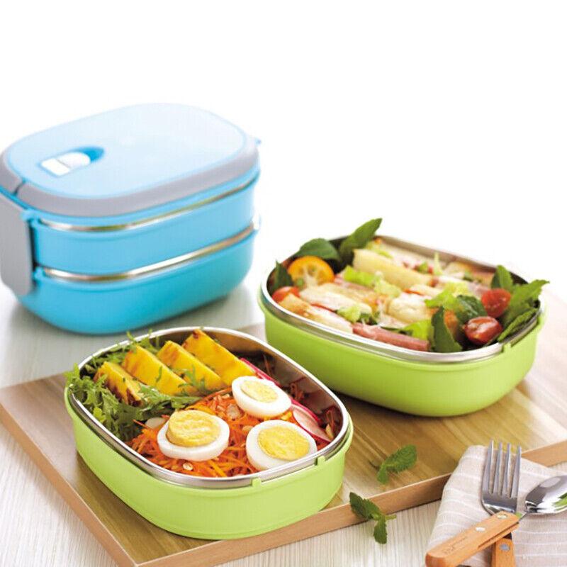 Изолированный ланч-бокс из нержавеющей стали 1 ярус, герметичный, сохраняет еду горячей/холодной