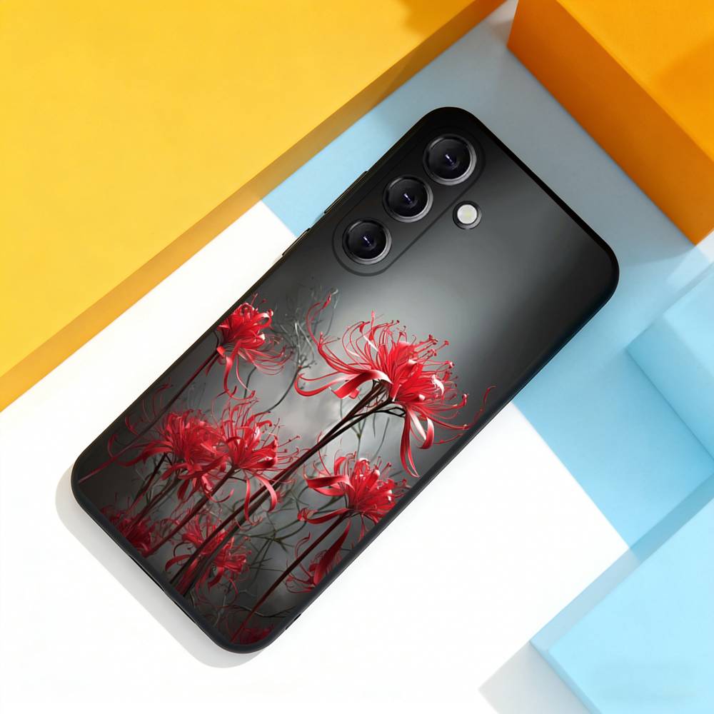 Чехол-паук Ghoul Red L-Lily Tokyo для Samsung Galaxy A 22,71,53,52,51,72,73,5G, Note, J7,8,9 Мягкий черный чехол