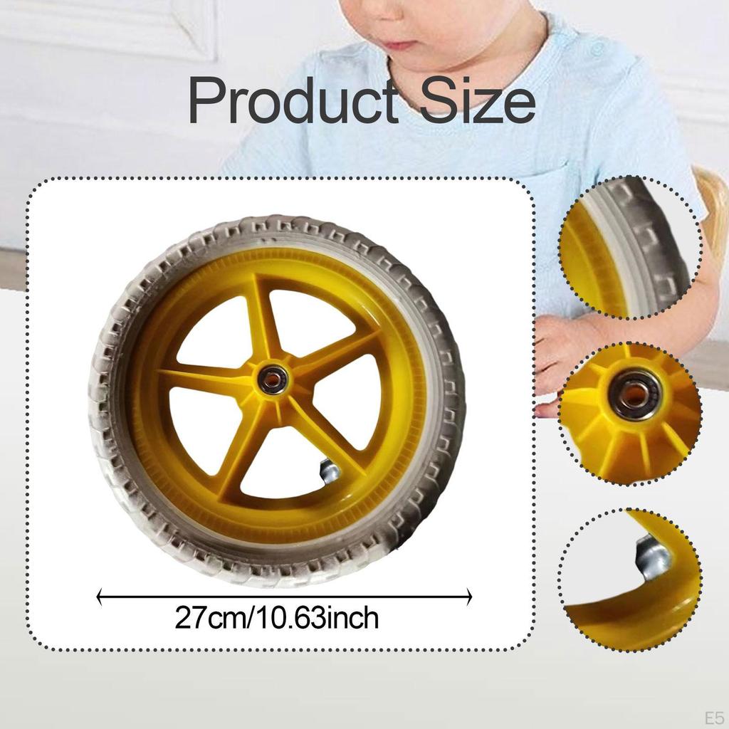 1 Pair 27cm Lightweight Non-slip Replacement Balance Bike Wheels Repair Birthday Gift Toys