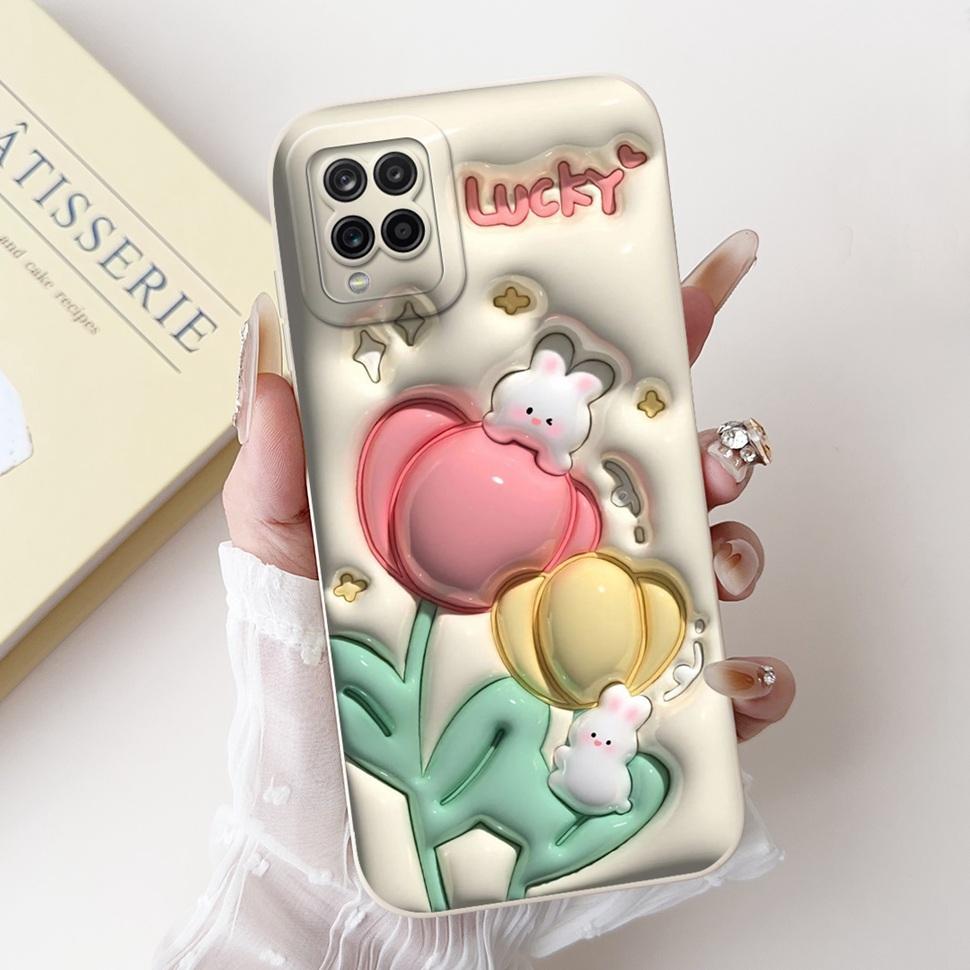 For Samsung Galaxy A12 Case Colorful Flower Panda Cartoon Cover Soft Slim Phone Cases For Samsung  A12 GalaxyA12 Back Cover
