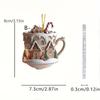 Fancyfamily 1PC Christmas Tree Snow House Coffee Cup 2D Acrylic Pendant Decoration Christmas Decoration