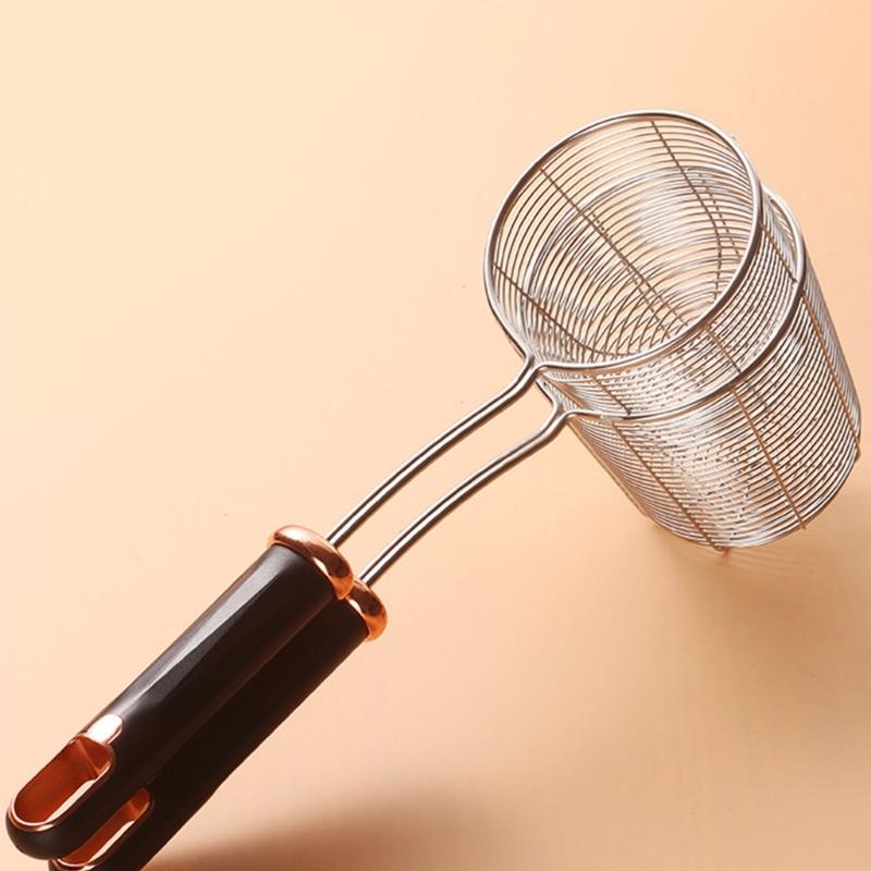 Stainless Steel Colander Deepening Skimmer Ergonomic Handle Colander Spoon Household Kitchen Cooking Accessories