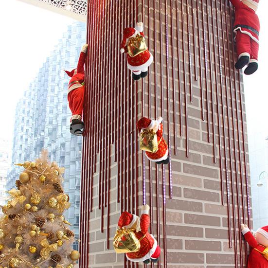 Дед Мороз, лазающий по веревке, Рождественское украшение, Плюшевая кукла, Лазающий по рождественской елке старик, Подвеска для подвешивания, Декор для камина