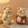 Cute Pig Piggy Bank Cartoon ResinPig Ornament Funny Animal Saving Box Children Toy