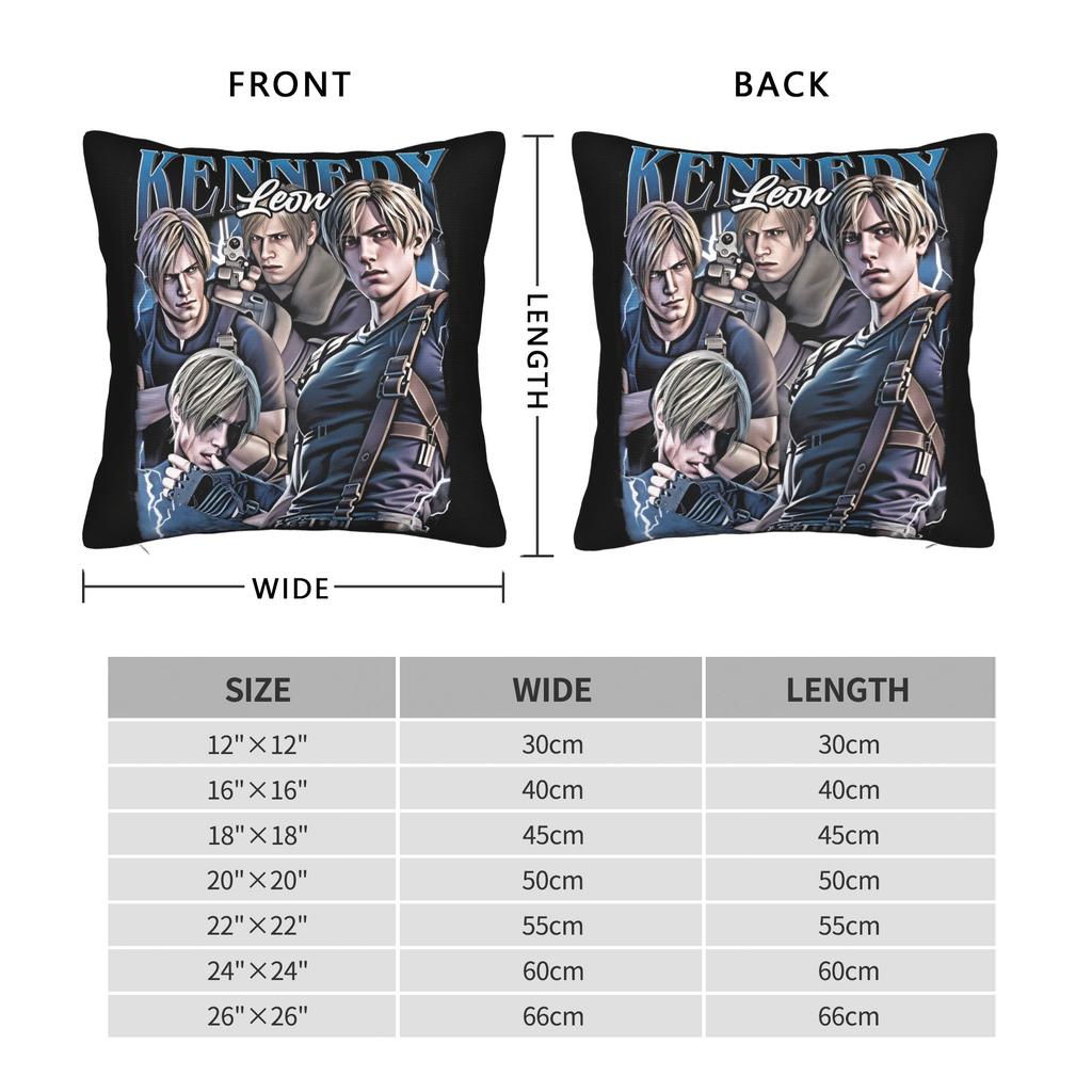 Leon Kennedy Pillow Cover Soft Cushion Cover Cute Funny Pillow Case For Sofa Car Home Decor