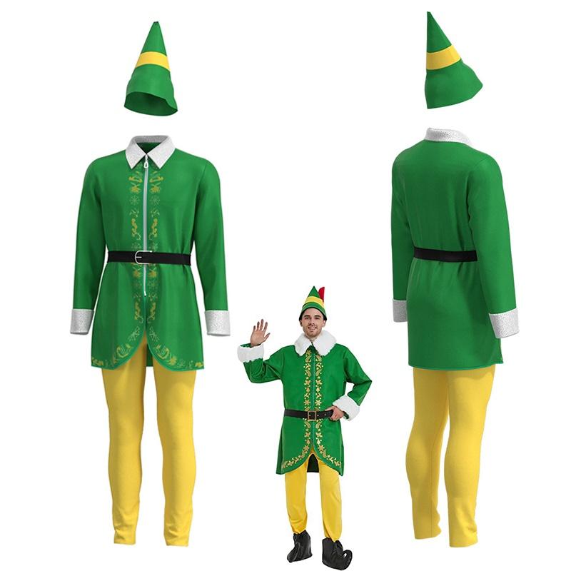 Authentic Men's Elf Cosplay Outfit For Halloween And Christmas