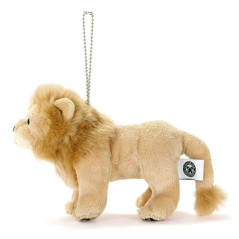 COLORATA Lion Plush Mascot Wild Animal with Cute Animal Keychain Doll Gift Christmas Present (Realistic Chain) (Twice Tested) /