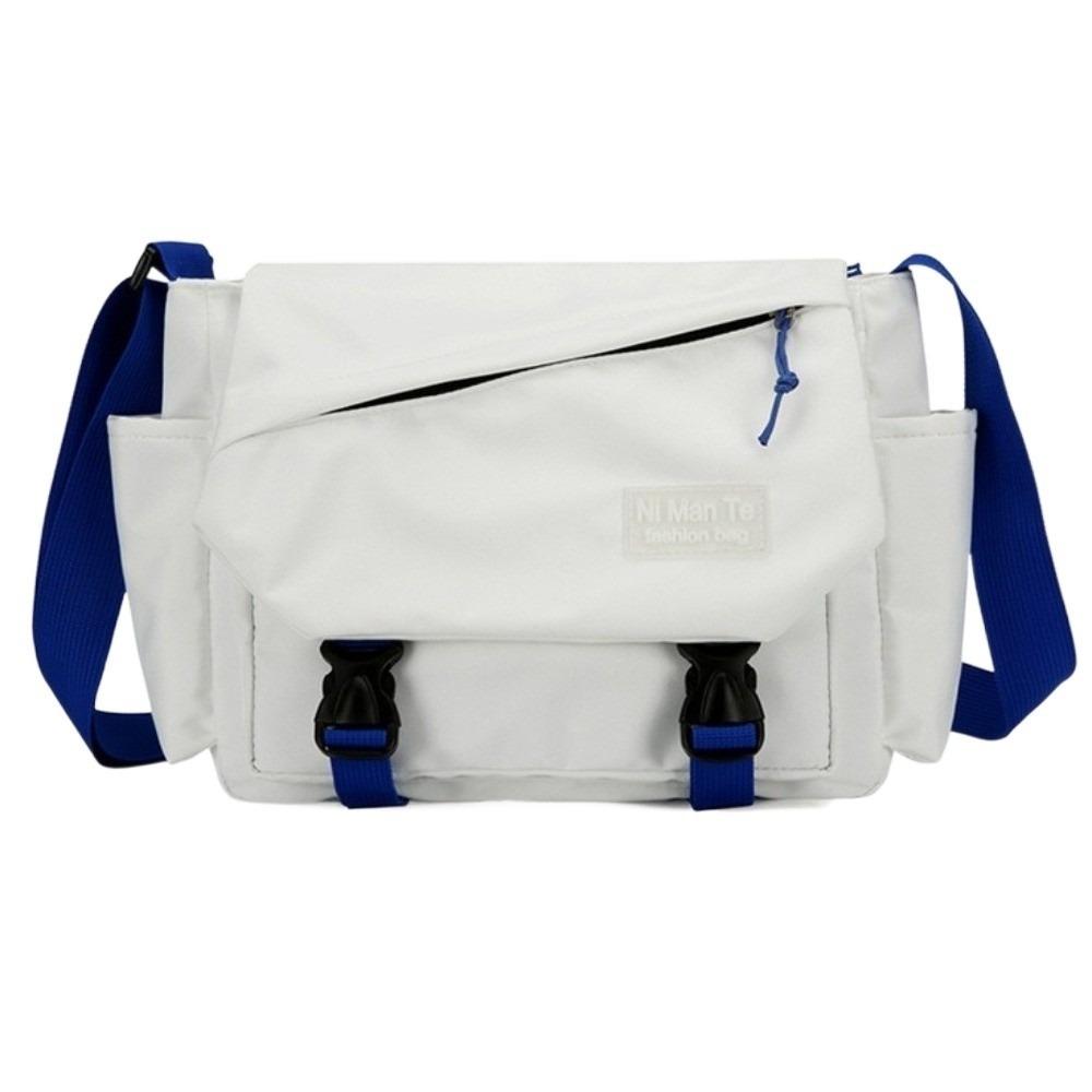Multi Pocket Nylon Messenger Bag Korean Style Crossbody Bag Simple Women Shoulder Bag Students