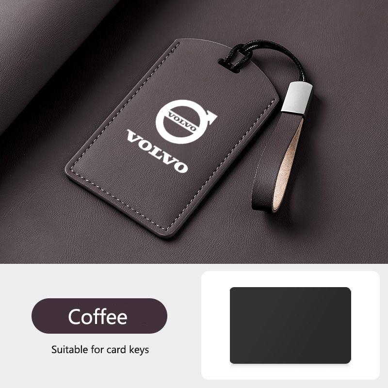 Кожаный чехол-кошелек для умной NFC-карты-ключа автомобиля, сумка для ключей, держатель-оболочка для Volvo EM90 EX30 2024 Polestar, аксессуары для защиты автомобильного ключа