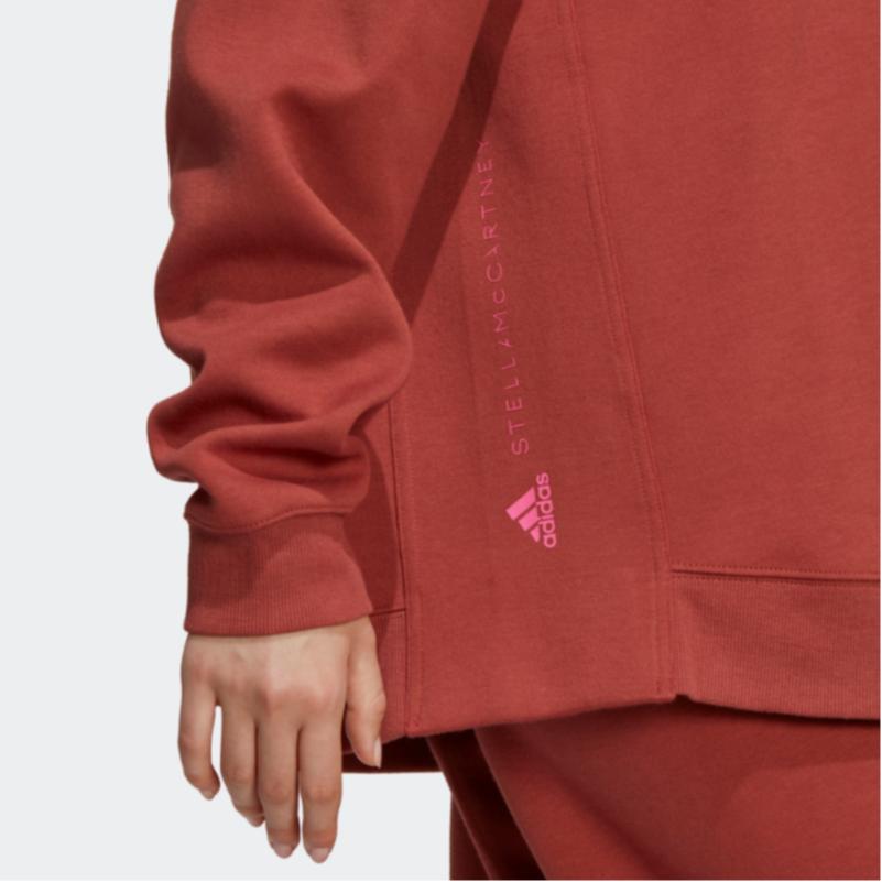 Adidas X Stella McCartney Sportswear однотонный свитшот с круглым вырезом женский свитшот коричневый IC5978