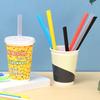 100pcs Disposable Disposable Straws Plastic Juice Straw New Plastic Drinking Straw  Wedding Party