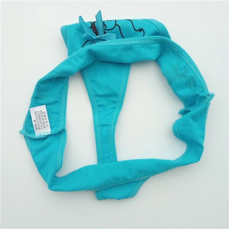 Сексуальные модные стринги с котенком и мультяшным принтом, стринги для девочек, трусы Ms. хлопковое нижнее белье, женские трусики, 6 шт./компл.