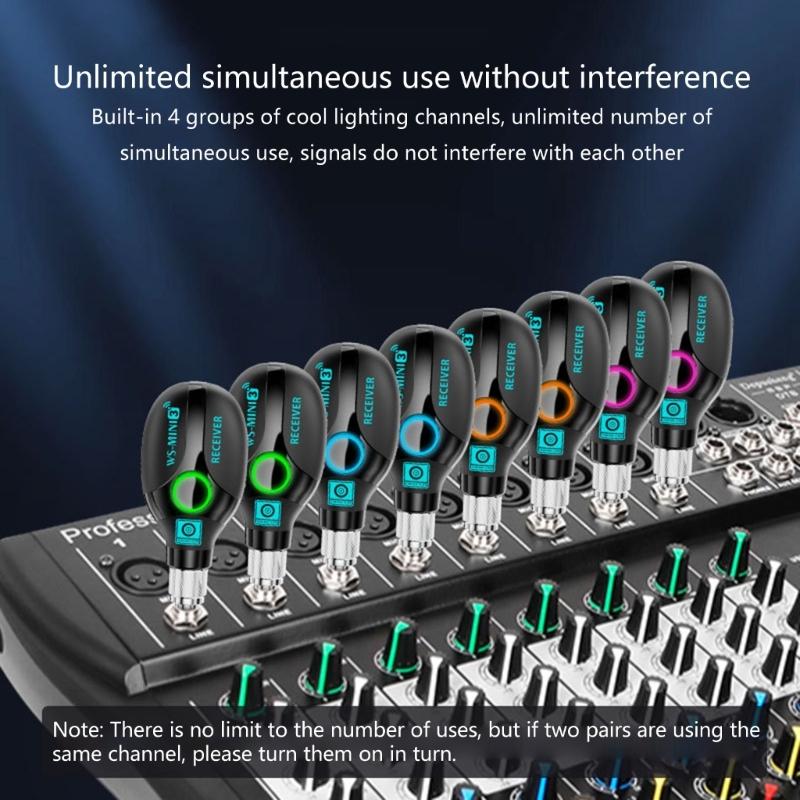 2,4 ГГц Аксессуары для электрогитары Беспроводная система передатчика и приемника для беспроводного усилителя Гитарные разъемы