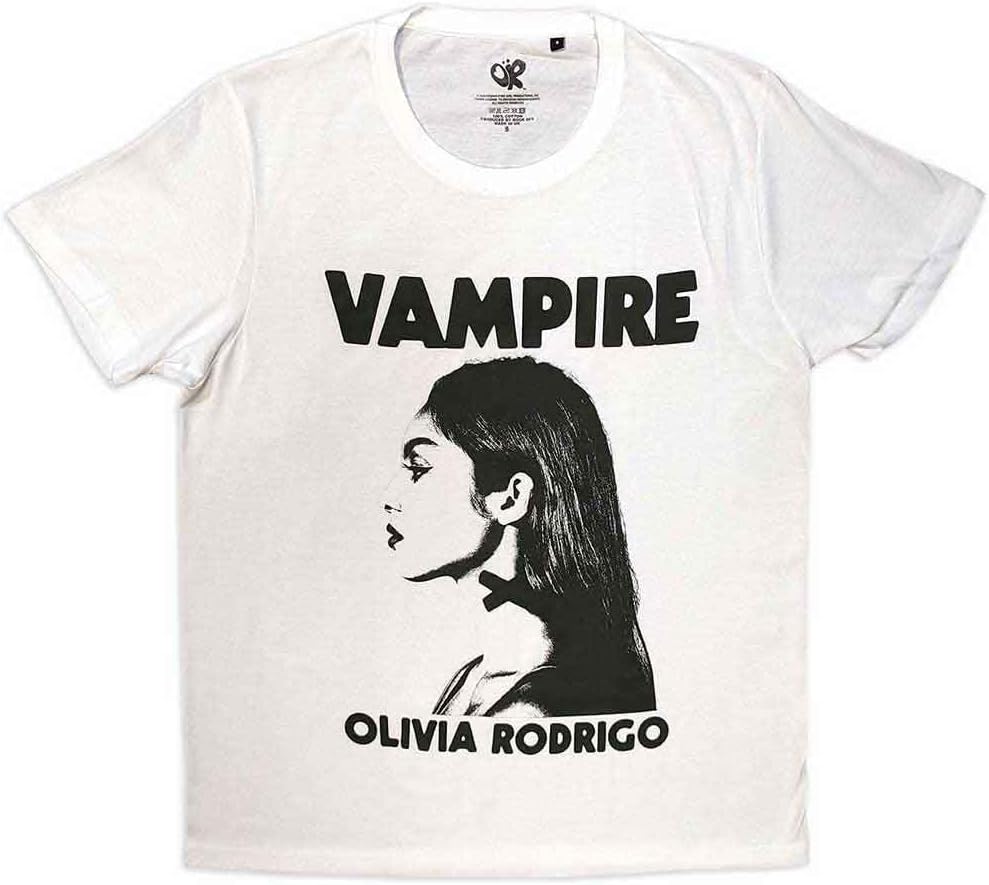 Официально лицензированная продукция Rock Off Мужская футболка Olivia Rodrigo Vampire Белая