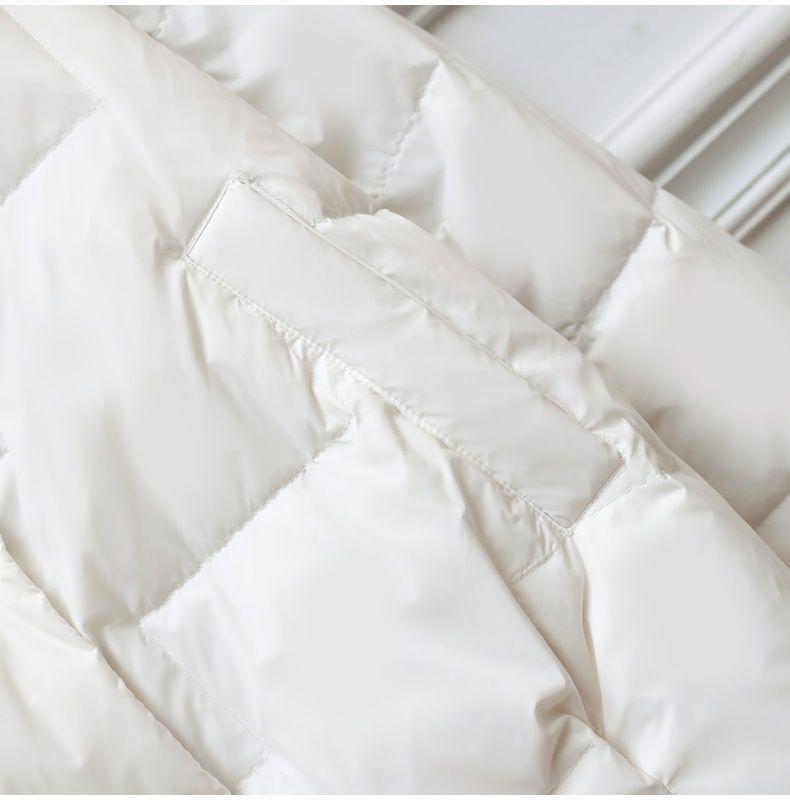 Женская легкая пуховая куртка - Повседневное короткое пальто с большим лацканом и воротником-стойкой для осени и зимы