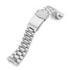 22mm Metal Watch Band Stainless Steel End Mill Bracelet V Clasp for ORIENT MAKO2 and RAY2 [MiLTAT]