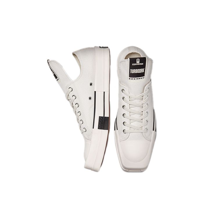 Rick Owens X Converse TURBODRK Chuck 70 Low Lily White Unisex Sneakers Egret Black 172345C