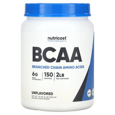 Производительность, BCAA, Без вкуса, 2 фунта (900 г)