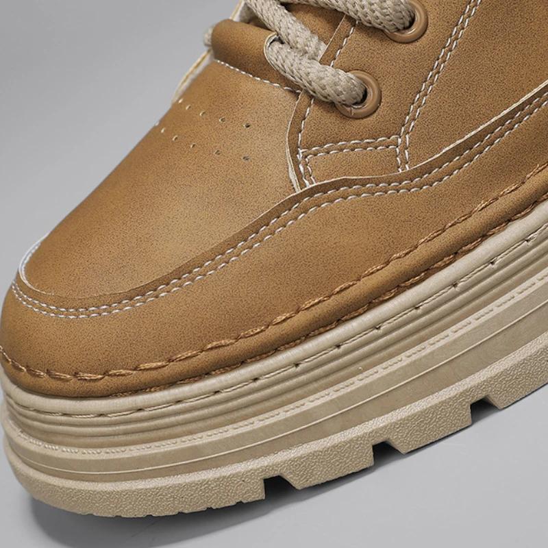 Модные Роскошные Мужские Повседневные Кроссовки Модные Туфли на Платформе для Ходьбы для Мужчин Уличные Нескользящие Рабочие Туфли Дизайнер Бренда Tenis Мужская Обувь