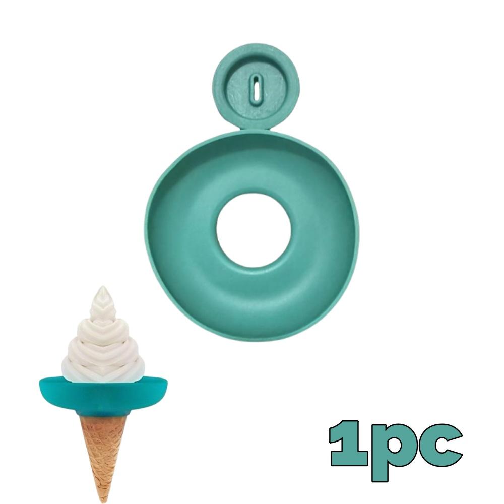 Silicone Ice Cream Holder Stand Summer Popsicle Holder Leak-Proof Support Drip Guard for Children's Ice Pop On-The-Go Snack Tray