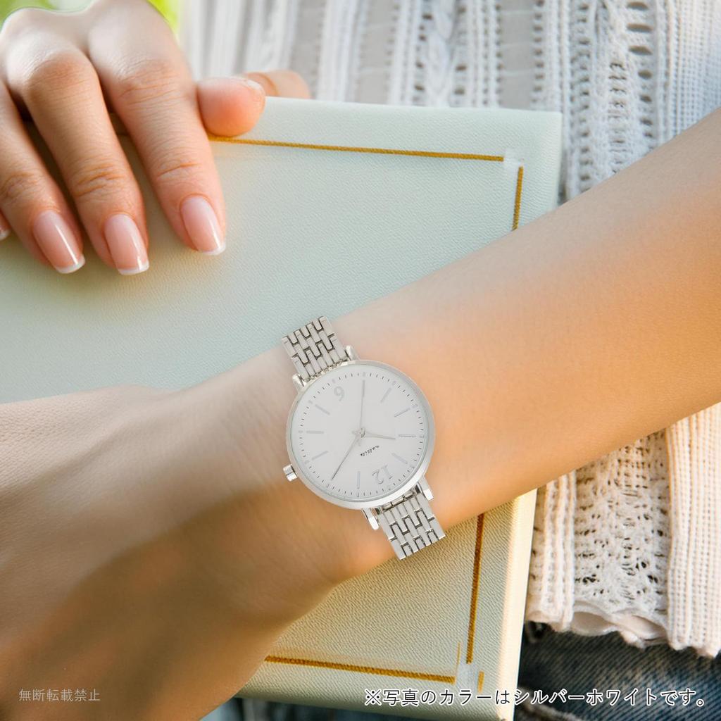 Женские аналоговые часы Fieldwork с металлическим браслетом, тонкий дизайн, простой дизайн, легко читаемые, дизайн Opus, розовое золото и белый, JN042-3