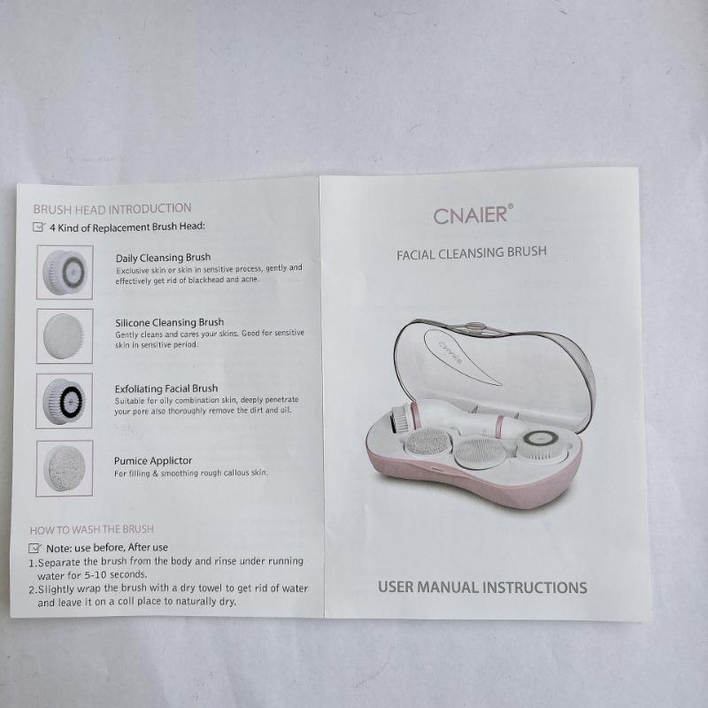 1 комплект Электрическая очищающая щетка Зарядка Бытовая Многофункциональная Вращающаяся Очистка Пор Переносная Водонепроницаемая Щетка для Лица