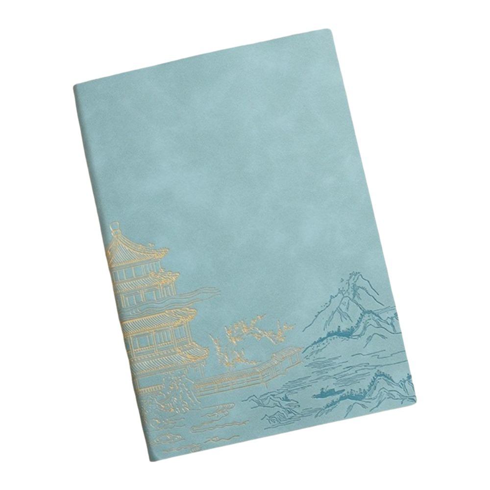 Chinese Style Writing Notebook PU Cover Meeting Record Notebook A5 Pocket Notepad Writing Diary