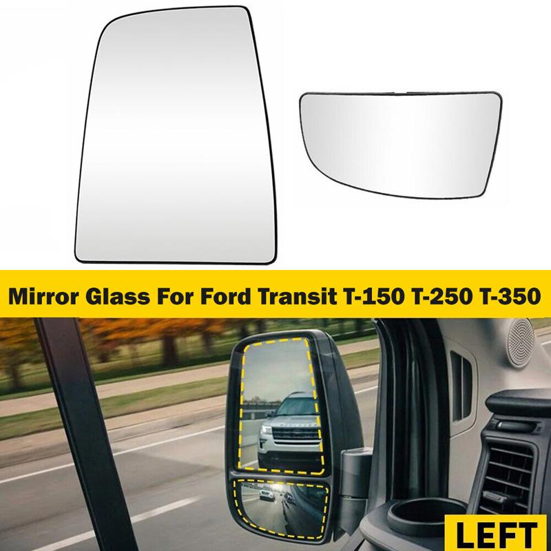 2 шт./комплект левое и правое боковое стекло зеркала (Верхний+Нижний) Прозрачная линза с подогревом подходит для Ford Transit 150 250 350 2015-2022
