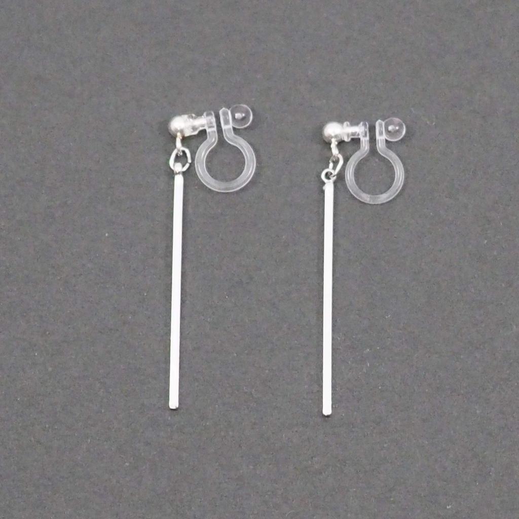 Серьги Серебряные Стик Свининг Простые Серьги Взрослые Нежные Элегантные Серьги Из Смолы Miyabi Grace Miyabi Grace Женские Непроколотые [Серьги]