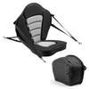Kayak Seat, 1 Pack 65 mm Thick, Universal Paddle Board Seat with Back Support, Sit-on-Top Soft Padded Cushion with Storage Bag & Adjustable Straps for
