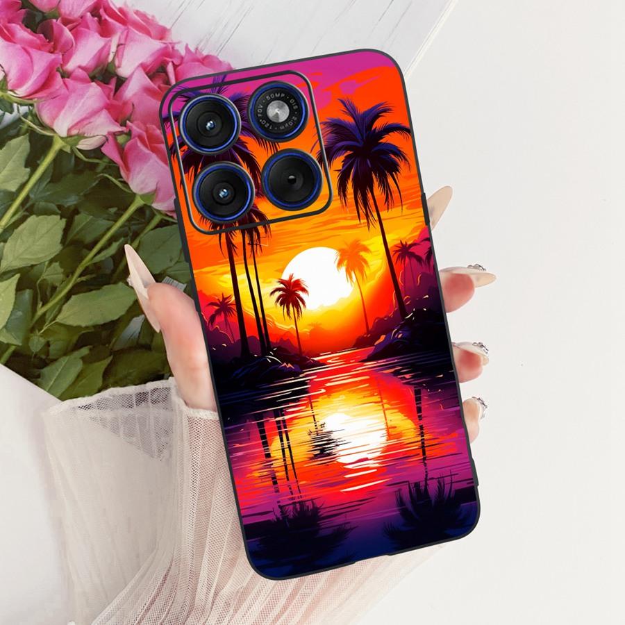 Для Motorola Edge 70 / Moto X70 Air Задняя крышка для Moto Edge70 X 70Air Чехол ТПУ Мягкий силикон Милый Кот Напечатанный Чехол для телефона