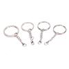 10Pcs/Set Polished Silver Keyring Split Ring Short Keyring Diy Making Keychains