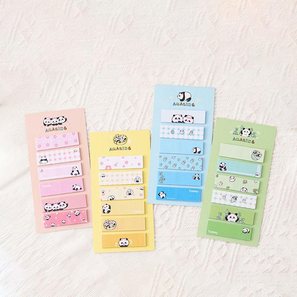 Kawaii Panda Sticky Notes Cartoon Classification Label Deco Tabs Note Pads  Planner