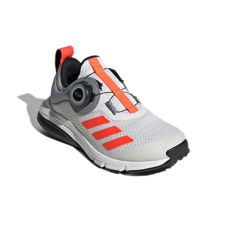 adidas Boa K Скользкие, износостойкие, дышащие Низкие детские беговые кроссовки Белый Серый Детские FZ5056