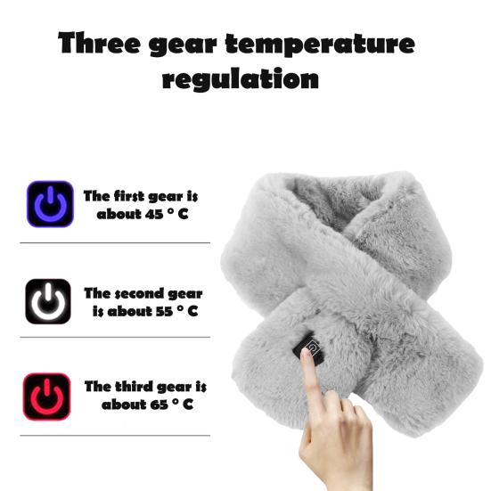 Heated Scarf Women USB Rechargeable Electric Heating Scarf with Intelligent Temperature Control Quick Heating Scarf
