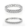 6mm 12mm Stainless Steel Link Bracelet Unisex Silver Gold Black Rose Gold Two-tone Business Daily Gift Jewelry