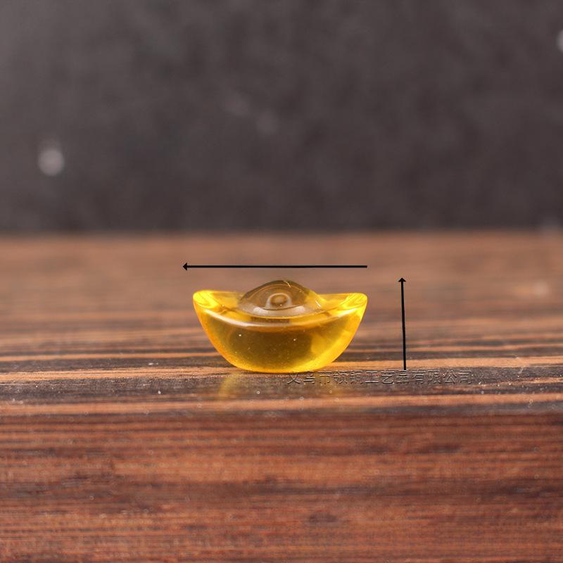 Декор для дома из золотистого глазурованного слитка: Желтый хрустальный стеклянный мешочек для благословения и рог изобилия