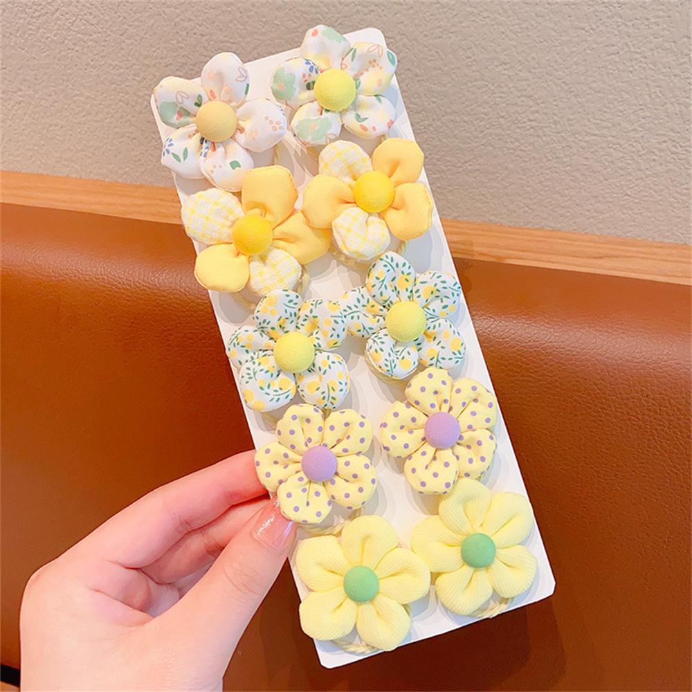 10 шт./компл., резинки для волос в форме сладкого цветка, эластичные ленты для волос, детские красочные держатели для хвостиков, резинка для малышей, детей