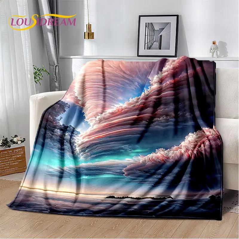 3D Natural, Tornado, Cloud Soft Plush Blanket, фланелевое одеяло, плед для гостиной, спальни, кровати, дивана, пикника, детей, офиса