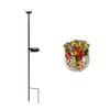 Waterproof Metal Solar Pathway Stakes Glass Rose Light, Colorful Garden Powered Lights Snail Light with Ground Stake for Lawn Patio Yard Decor