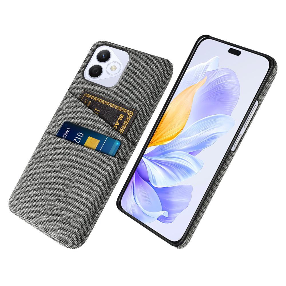 For Honor X60i 5G Case Cloth+Hard PC Phone Cover with Dual Card Slots