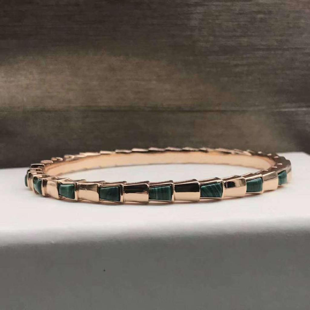 Браслет-змейка из стерлингового серебра с бриллиантами по всей длине, натуральным перламутром и агатом, цвета павлиньего пера для пар - Унисекс, европейский и американский стиль